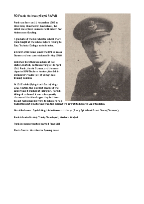 A preview of a PDF biography for Holmes, Frank